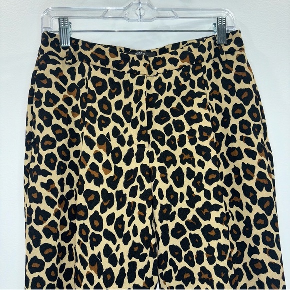 MaxMara Weekend Leopard Print Pants Size 4 – Chic Slim Fit Work Wear Trousers - Picture 3 of 9